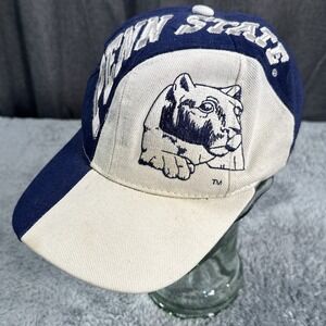 Vintage 90s New World Penn State Nittany Lions Hat Cap Wool Blend NCAA Logo